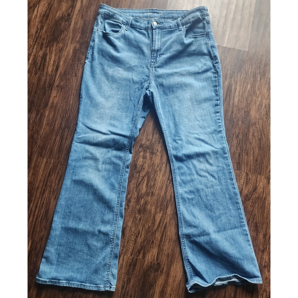 Old Navy Flare High Rise Denim Blue Jeans-SIZE 14- 34 X 29 Women's Flared